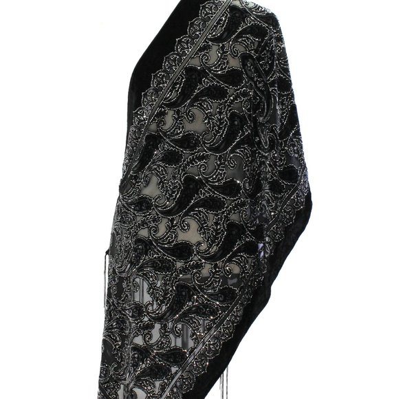 New Silk Burnout Velvet Shawl Wrap Long Scarf - Picture 4 of 6